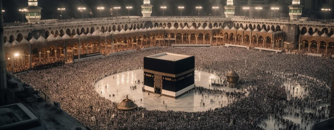 People gathered for Hajj in Mecca