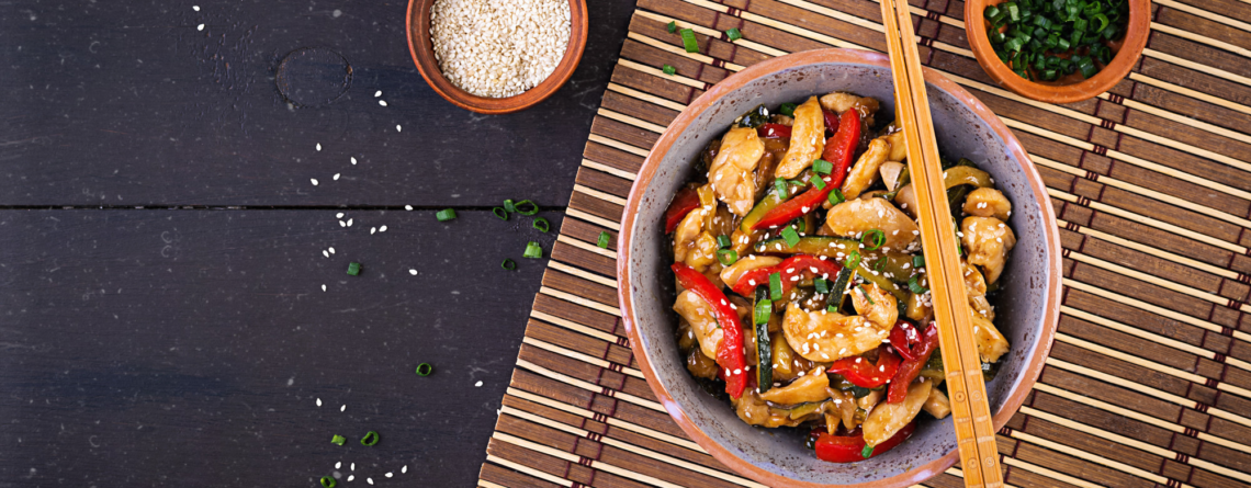 stir-fry-chicken-zucchini-sweet-peppers-green-onion-with-chopsticks